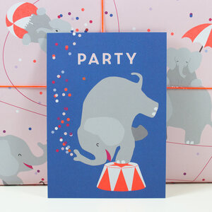 Postkarte Party - Bow & Hummingbird