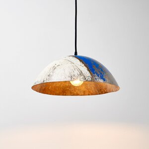 Kleine Deckenleuchte aus recycelten Ölfässern 34cm Durchmesser Industrial Design Upcycling - Moogoo Creative Africa