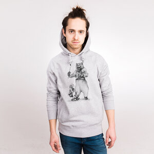 Circus Bear - Männerhoodie aus Bio-Baumwolle - Coromandel