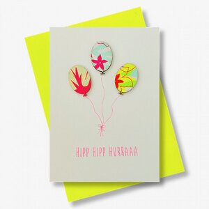 Briefkarte Hipp Hipp Hurraaaa - Pink Stories