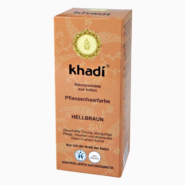 Khadi Naturkosmetik Pflanzenhaarfarben Hellbraun 100g