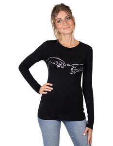Damen T-Shirt aus Eukalyptus Faser "Matri" | Hände - CORA happywear
