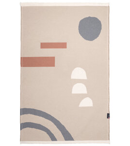 Teppich „Abstrakt“ mit Saum aus Recyclingbaumwolle, 75 x 120 cm - David Fussenegger