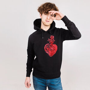 Natural Hearts Red - Männerhoodie aus Bio-Baumwolle - Coromandel