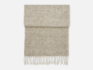 Schal, handgewebt aus 50% Yak-Wolle, und 50% Baumwolle Farbe: beige - El Puente