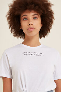 Bio-Baumwolle T-shirt: Love Fair Fashion - SABINNA