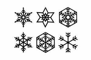 6St.Weihnachtsdekoration aus Holz 'Schnee' / 2 verschiedene Farben - BeWooden