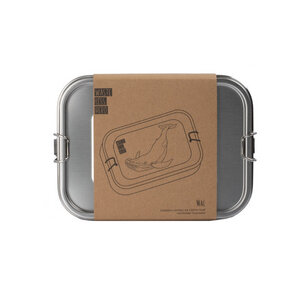 Edelstahl Lunchbox 1200 ml, 2 Fächer, auslaufsicher und spülmaschinengeeignet - Wastelesshero