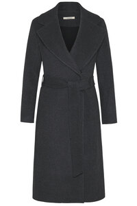 Damen Mantel aus Schurwolle "Belted coat merino flannel" - Wunderwerk
