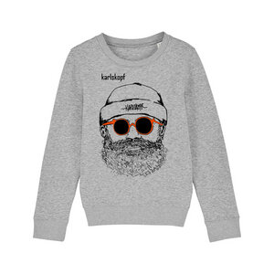 Kinder Sweatshirt Print | HIPSTER | karlskopf | 85% Bio-Baumwolle - karlskopf