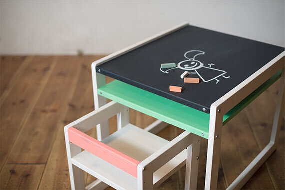 ekomia - Kindertisch Just zum Mitwachsen und Kreide-Bemalen | Avocadostore