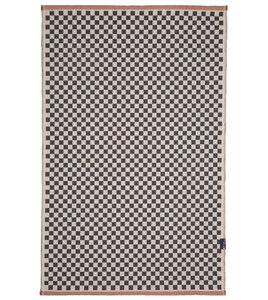 Teppich „Schachbrett“ mit Saum aus Recyclingbaumwolle, 75 x 120 cm - David Fussenegger