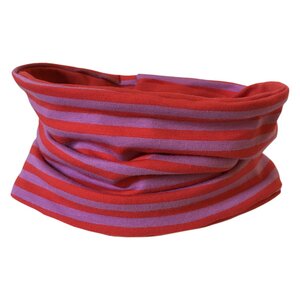 Loop, flieder/rot geringelt - bingabonga