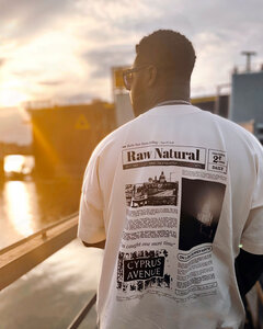 Oversize Shirt "Rain has been falling" - Natural Raw - Hityl