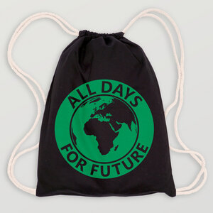 "All Days For Future" City Beutel Bioabaumwolle (kbA) - HANDGEDRUCKT