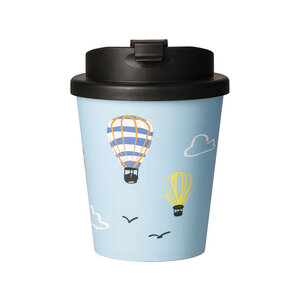 bunter Kaffeebecher aus Bio-Kunststoff 250 ml auslaufsicherer Coffee To Go mit Motiven - elasto