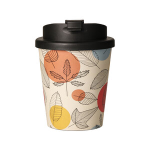 bunter Kaffeebecher aus Bio-Kunststoff 250 ml auslaufsicherer Coffee To Go mit Motiven - elasto
