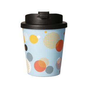 bunter Kaffeebecher aus Bio-Kunststoff 250 ml auslaufsicherer Coffee To Go mit Motiven - elasto