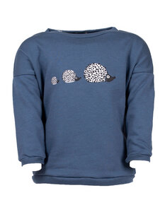 Baby Sweatshirt "Suli" aus Bio-Baumwolle | blau mit Druck - CORA happywear