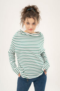 Bluse Minimal Stripes Green from Fairtrade Cotton - KOKOworld