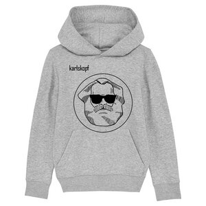 Print Hoodie Kinder | LOGO | 85% Bio-Baumwolle - karlskopf