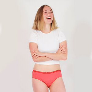 Bio Periodenslip Hipster Rot Menstruationsunterwäsche - MYLILY - Organic Femcare