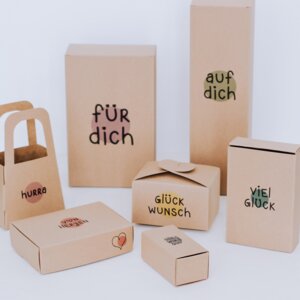 Verpackungsset GUTE WÜNSCHE - 7 Geschenkverpackungen - Fines Papeterie