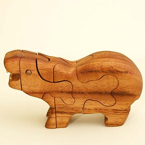 3D Holzpuzzle - Hippopotamus - Ecowoods