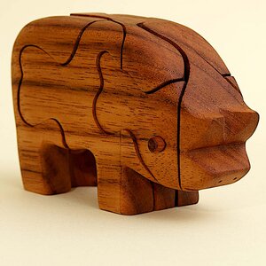 3D Holzpuzzle - Schwein - Ecowoods