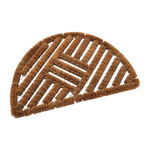 Redecker Fußabstreifer Fußmatte aus Kokosfasern Halbmondform gestreift - Redecker - das Bürstenhaus