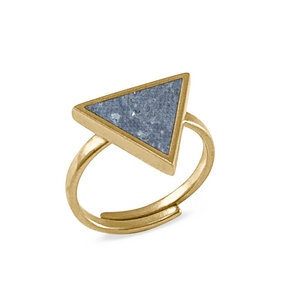 Triangle Ring Gold mit Kork | Verstellbarer Ring Dreieck 18k vergoldet - KAALEE jewelry