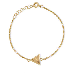 Armkettchen Gold mit buntem Kork | 18k Vergoldet | Anhänger Dreieck - KAALEE jewelry
