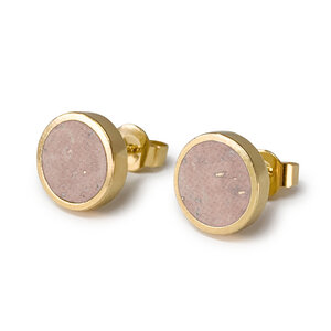 Runde Ohrstecker Gold Kork | Circle Ohrringe Stecker | Geschenke Box - KAALEE jewelry