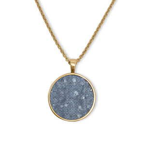 Halskette Gold mit Kork | Circle Anhänger Rund Holz | Geschenke Box - KAALEE jewelry