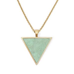 Halskette Gold mit Kork | Triangle Anhänger Dreieck | Geschenk Box - KAALEE jewelry