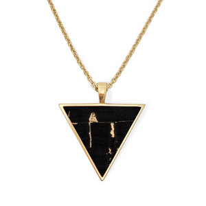 Halskette Gold mit Kork | Triangle Anhänger Dreieck | Geschenk Box - KAALEE jewelry