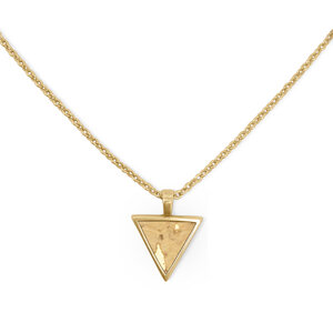 Kurze Halskette Gold mit Kork | 18k Vergoldet | Kettenanhänger Dreieck - KAALEE jewelry