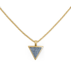 Kurze Halskette Gold mit Kork | 18k Vergoldet | Kettenanhänger Dreieck - KAALEE jewelry