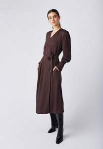 Kleid mit Wickeloptik für Damen - Patrycja - Lana natural wear