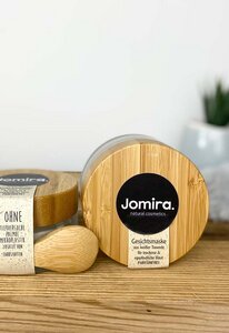 Gesichtsmaske aus weißer Tonerde mit leichtem Bambussrcub Peeling - JOMIRA. natural cosmetics