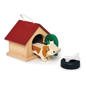 Hundehütte mit Zubehör aus Holz - Tender Leaf Toys