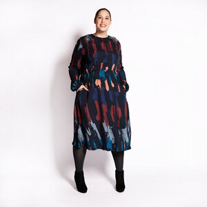 Elegantes Kleid SPLASH aus TENCEL mit grafischem Muster - WiDDA berlin