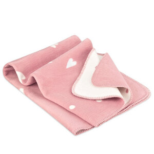 Wolldecke für Babys aus 100% Bio-Baumwolle - Babydecke für Mädchen in rosa - kids&me