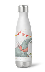 Thermoflasche Trinkflasche Elefant und Hase für Kinder Kindergarten Schule - wolga-kreativ