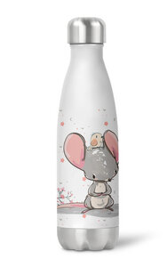 Thermoflasche Trinkflasche süße Maus für Kinder Mädchen Junge Kindergarten Schule - wolga-kreativ