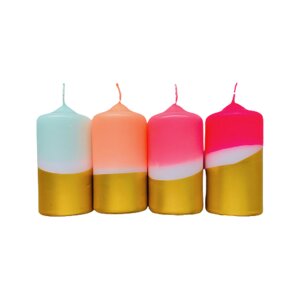 Dip Dye Glow Kerzen 4er Set - Pink Stories