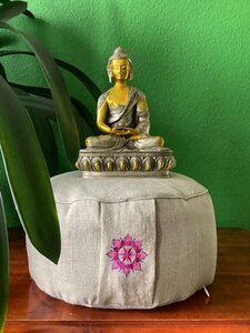 Meditationskissen aus Rohleinen - Bhūmikā