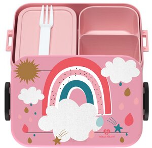 Bento Box Brotdose Lunchbox Regenbogen für Kinder Mädchen Junge rosa - wolga-kreativ