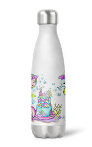 Thermoflasche Trinkflasche Nymphe Seepferdchen für Kinder KiTa Schule - wolga-kreativ