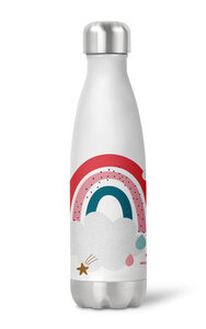Thermoflasche Trinkflasche Regenbogen Sonne für Kinder Kindergarten Schule - wolga-kreativ